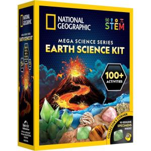 image:imageNational Geographic Mega Space Activity Kit  Glow in The Dark Science Craft Kit for Kids with 100 Pieces Launch a Rocket Create Glowing Constellations Paint a Solar System amp MoreEarth Science