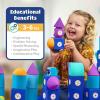 image:imageBlockaroo Magnetic Foam Building Blocks  10Piece Airplane Bath Toys for Toddlers Preschool Toys Bathtub Toys Sensory Toys Blocks for Toddlers 35 Engineering Toys for Kids 35 Bath Blocks