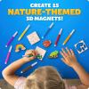 image:imageBlue Marble Wooden Magnet Craft Kit  Create amp Paint 15 NatureThemed Magnets with 8 Watercolor Pens Magnet Art Kit DIY Magnets for Kids Magnet Arts and Crafts Magnet Painting Kit for Kids