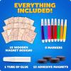 image:imageBlue Marble Wooden Magnet Craft Kit  Create amp Paint 15 NatureThemed Magnets with 8 Watercolor Pens Magnet Art Kit DIY Magnets for Kids Magnet Arts and Crafts Magnet Painting Kit for Kids