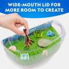 image:imageNational Geographic LightUp Dinosaur Terrarium Kit for Kids  Build a Prehistoric Habitat with Play Sand Real Gemstones amp Dino Figures Science Activity Kit for Boys amp Girls