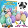 image:imageBlue Marble Easter Eggscavation Dig Kit  12 Easter Egg Dig Bricks with Real Gemstones amp Glow in The Dark Dinosaur Figures Includes Dig Tools Egg Hunt or Dig Party Activity Easter Basket Stuffers