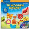 image:imageBlue Marble Wooden Magnet Craft Kit  Create amp Paint 15 NatureThemed Magnets with 8 Watercolor Pens Magnet Art Kit DIY Magnets for Kids Magnet Arts and Crafts Magnet Painting Kit for Kids