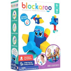 image:imageBlockaroo Magnetic Foam Building Blocks  10Piece Airplane Bath Toys for Toddlers Preschool Toys Bathtub Toys Sensory Toys Blocks for Toddlers 35 Engineering Toys for Kids 35 Bath Blocks