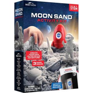 image:imageBlue Marble NASA Moon Sand Activity Kit  STEM Educational Sensory Bin Filler with 15 lbs Moon Sand Play Tray Space Molds Astronaut Figure Shovel NASA Sticker Activity Booklet amp Learning Guide