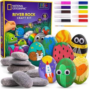 image:imageNational Geographic Creepy Creatures Rock Painting Kit  Halloween Arts amp Crafts Kit for Kids Decorate 10 River Rocks with 10 Paint Colors amp More Spooky Art Supplies Halloween Gifts for KidsAnimal Fun