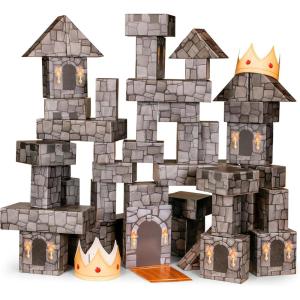 image:imageNational Geographic Jumbo Cardboard Building Blocks  45Pc ExtraThick Cardboard Bricks for Kids Build a Castle Play House Indoor Playhouse Large Building Blocks Kids Giant Blocks45 Piece  Castle