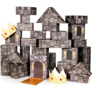 image:imageNational Geographic Jumbo Cardboard Building Blocks  45Pc ExtraThick Cardboard Bricks for Kids Build a Castle Play House Indoor Playhouse Large Building Blocks Kids Giant Blocks30 Piece  Castle