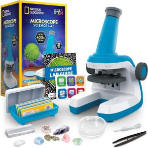 image:imageNational Geographic Junior Microscope for Kids Kit Includes Up to 250x Magnification Handheld Mini Attachment 12 Slides Lab Guide Science Toy for Ages 612 STEM ProjectMicroscope