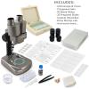 image:imageNational Geographic Dual LED Kids Microscope  50 pc Science Kit with 10 Prepared Slides amp 10 DIY Blank Slides Biology Experiment Activity Microscope Kit for Kids 812 Amazon ExclusiveMicroscope  45 Slides