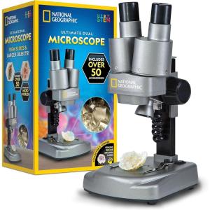 image:imageNational Geographic Dual LED Kids Microscope  50 pc Science Kit with 10 Prepared Slides amp 10 DIY Blank Slides Biology Experiment Activity Microscope Kit for Kids 812 Amazon ExclusiveStudent Microscope Kit