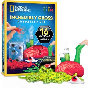 image:imageNational Geographic Incredibly Gross Science Kit  16 Disgusting Experiments with Bonus Guide Yucky Slime Chemistry Set Learning Toy STEM Project for Boys and Girls Birthday Gifts for Kids 81216 Gross Experiments